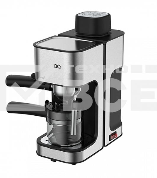 Кофеварка рожковая BQ CM4000 cтальной-черный, исп. кофе - молотый, 0.24 л, 800 Вт, 4 Бар