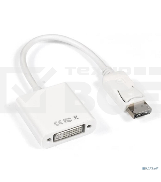 Кабель-переходник DisplayPort-DVI-D ExeGate EX-A-DPM-DVIF-0.15 (20M/29F, 0,15м, позолоченные контакты)
