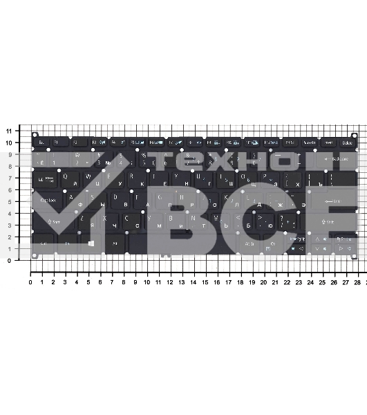 Клавиатура для ноутбука Acer Aspire R14 R5-471 черная с подсветкой