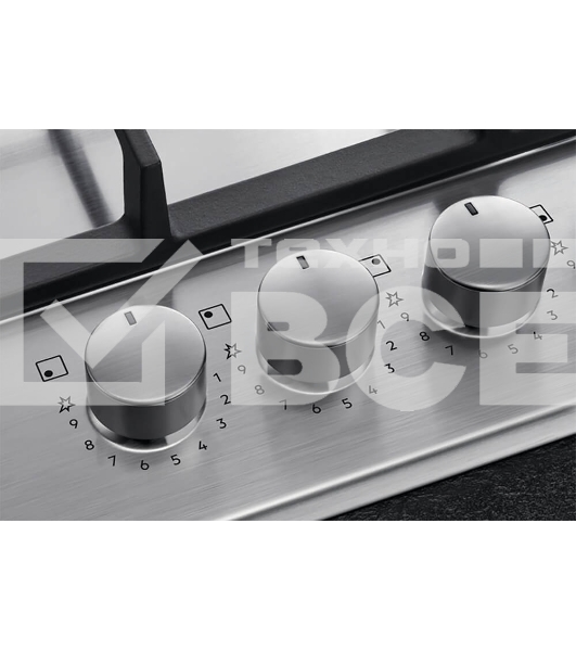 Газовая варочная панель AEG HGb64420SM нержавеющая сталь