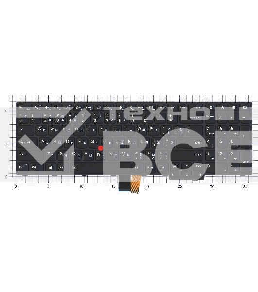 Клавиатура для ноутбука Lenovo Thinkpad S5 2nd Gen черная с подсветкой