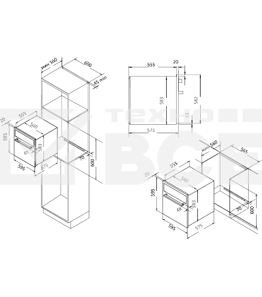 Духовой шкаф Evelux EO 622 EB