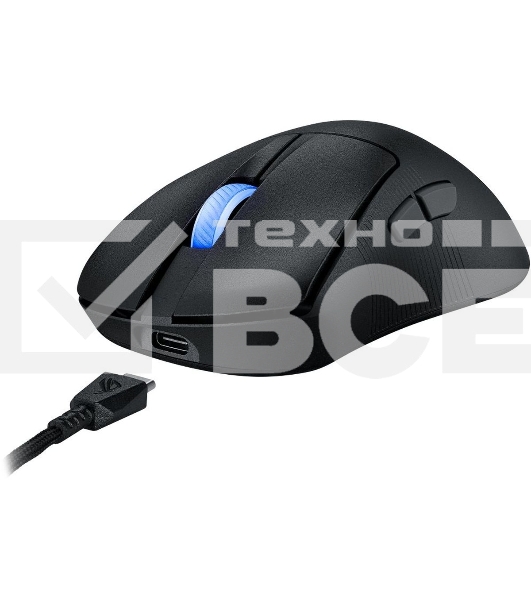 Мышь беспроводная/проводная ASUS ROG Keris II ACE черный, 42000 dpi, радиоканал, Bluetooth, USB, кнопки - 6