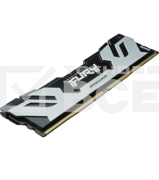 Оперативная память Kingston Fury Renegade, DDR5, 48GB (1x48GB), 6400MHz, CL32, DIMM, с радиатором, серебристый/черный