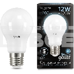 Лампа светодиодная Gauss A60 12Вт цок.:E27 шар 220B 4100K св.свеч.бел.нейт. A60 (упак.:10шт) (102502212), фото3