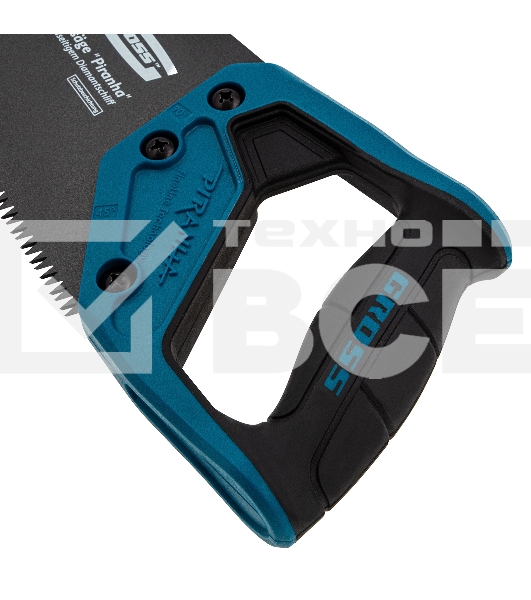 Ножовка по дереву Gross 'PIRANHA', 400 мм, 7 TPI, 3D-зуб, тефл. покр.полотна, 2-х комп. рук-ка