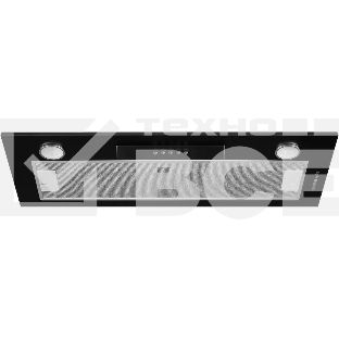 Встраиваемая вытяжка Kuppersberg INLINEA 70 BX ширина 70 см, отвод/рециркуляция, 1300 м3.ч, черный/нержавеющая сталь