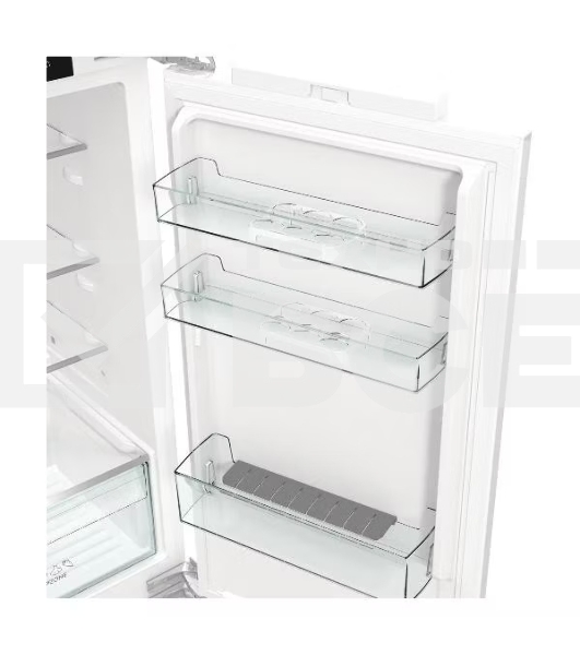 Встраиваемый холодильник Gorenje NRKI517142, полезный объем 243 л, электронное управление, цифровой дисплей, автоматическое размораживание No Frost, быстрое замораживание, интенсивное охлаждение, зона свежести с контролем влажности, слайдерное крепление, энергоэффективность А+