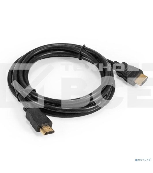 Кабель HDMI ExeGate EX-CC-HDMI-2.0 (19M/19M, 2м, v1.4b, позолоченные контакты)
