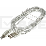Кабель AM/BM USB2.0 1.8м Ningbo USB 2.0 m-m, прозрачный, блистер, фото2