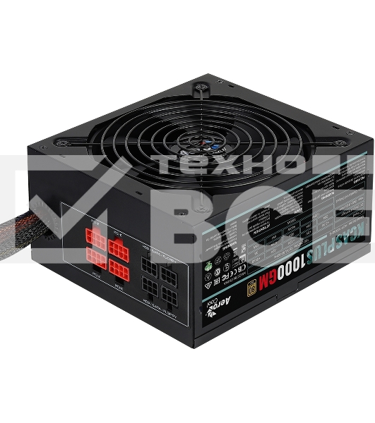 Блок питания Aerocool / Formula 1000W Retail KCAS PLUS 1000GM, 80 PLUS Gold, ATX v2.4, модульный, fan 14cm, 6x PCI-E [6+2-Pin], 10x SATA, 6x MOLEX