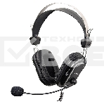 Наушники с микрофоном A4Tech HU-50 черный 2м накладные USB оголовье, фото 1