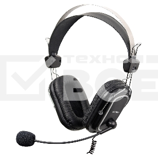 Наушники с микрофоном A4Tech HU-50 черный 2м накладные USB оголовье