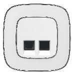 Лицевая панель для двойных телефонных/информационных розеток. Valena ALLURE.  Слоновая кость Valena ALLURE. , фото2