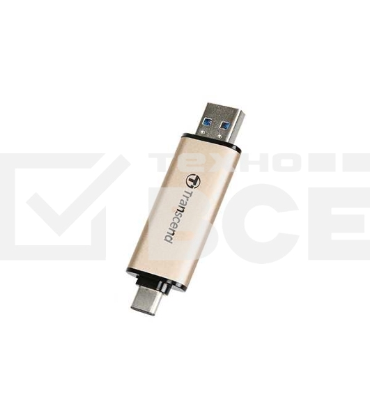 Флеш диск Transcend USB 256GB, JETFLASH USB3.2, TLC, High Speed, Type-C и Type A (420/400 МБ/с)