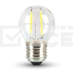 Ретро-лампа Filament G45 E27, 2W, 230 В, теплый белый 3000 K, фото2