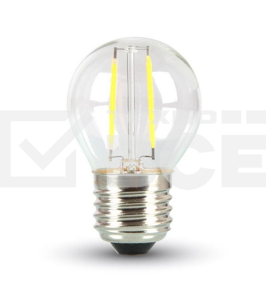 Ретро-лампа Filament G45 E27, 2W, 230 В, теплый белый 3000 K