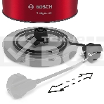 Чайник электрический Bosch TWK3P424 1.7л. 2400Вт красный (корпус: нержавеющая сталь), фото6