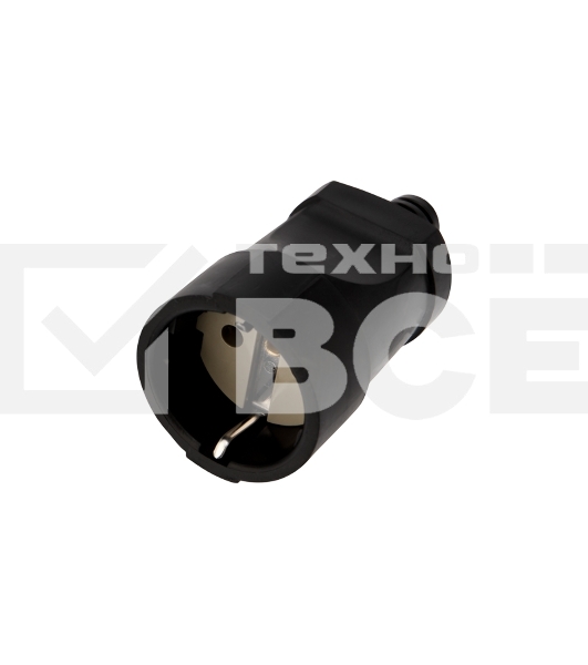 Розетка разборная Евро с з/к 16А черная Rexant
