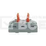 Клемма СМК Rexant 222-423 проходная 3 полюса (0,08-4 мм²), серая (5 шт./уп.), фото3