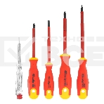 Набор отверток Сибртех диэлектрических до 1000в тестер crv двухкомпонентные рукоятки (5шт.), фото8