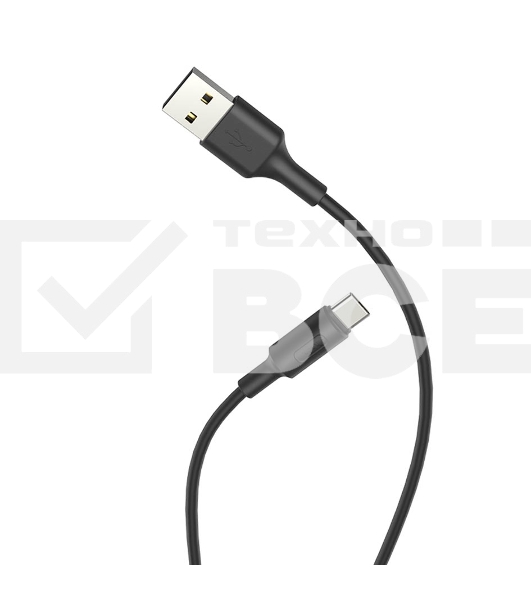 Кабель USB 2.0 hoco X25, AM/Type-C, черный, 1м