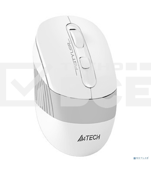 Мышь беспроводная A4Tech Fstyler FB10C белый/серый, 2000 dpi, радиоканал, Bluetooth, USB, кнопки - 4
