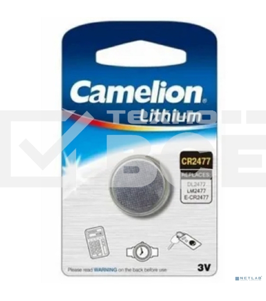 Элемент питания литиевый Camelion CR CR2477 BL-1 (блист.1шт)