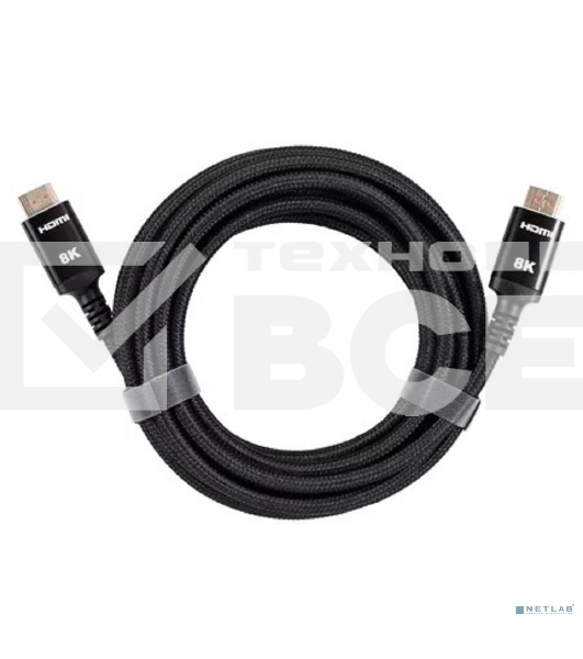 Кабель iOpen HDMI 19M/M,ver. 2.1 8KX60Hz (Econom) оплетка 5m ACG859B-5.0