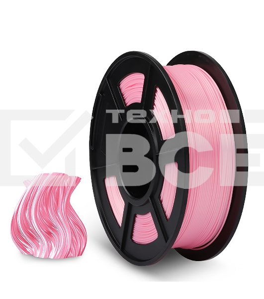Филамент NVPRINT Silk PLA+ Pink для 3D печати диаметр 1.75мм  длина 330 метров  масса 1 кг