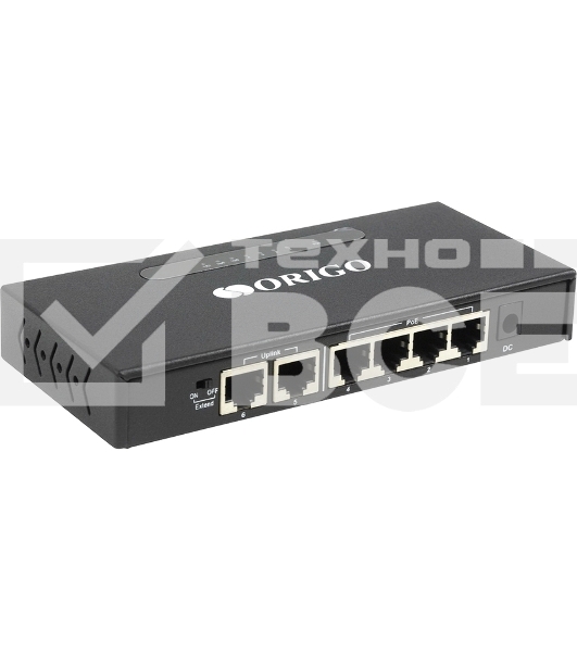 Неуправляемый 6-портовый PoE-коммутатор ORIGO OS1206P/A1A 10/100 Мбит/с