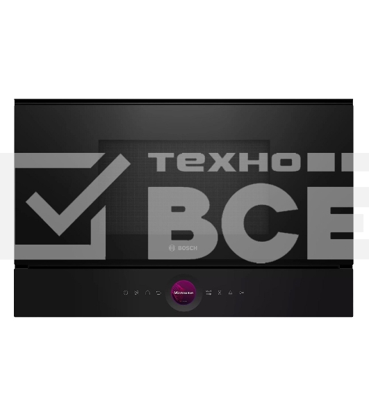 Встраиваемая микроволновая печь Bosch BFR7221B1 900Вт, 5 режимов, инвертер, 21 л, черный, петли справа