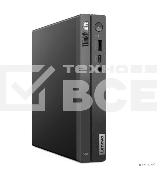 Компьютер Мини ПК Lenovo ThinkCentre Neo 50q G4 Tiny [12LN003LGP] (КЛАВ.РУС.ГРАВ.) black {i3-1215U(1.2Ghz)/8Gb/512GB SSD/VESA/DOS/k+m.rus}