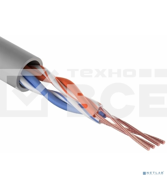 Кабель витая пара Rexant UTP 2PR 24AWG, CAT5e, STRANDED (бухта 305 м)