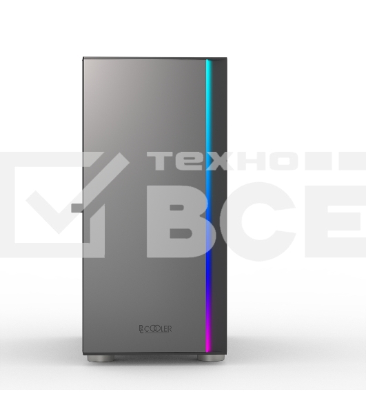 Компьютерный корпус без блока питания PCCOOLER LM300 ARGb BK, Flat Mid Tower, черный, TG, 0.45 SPCC, 1x120мм mATX, mITX 170/330/150мм 2x2.5