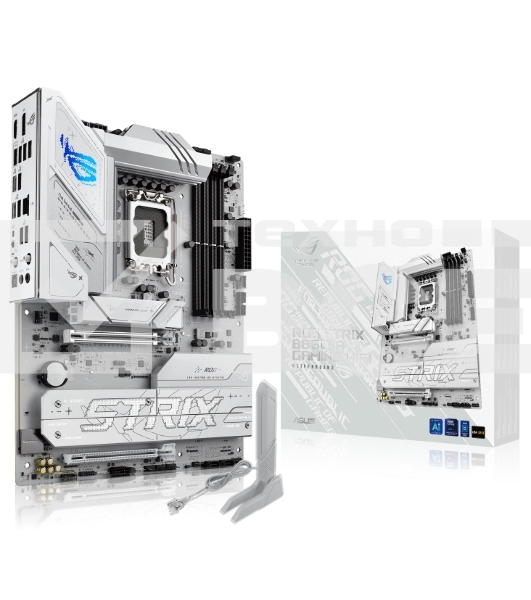 Материнская плата ASUS ROG STRIX B860-A GAMING WIFI, LGA1851, Intel B860, 4xDDR5, 4xSATA, 4xM.2, 2xPCIe 5.0 x16, 1xDP, 1xHDMI, 1x2.5Gb LAN, Wi-Fi, Bluetooth, 4xUSB 2.0, 2xUSB 3.2 Gen 1, 3xUSB 3.2 Gen 2, 1xUSB 4, 2xUSB-C, 3x3.5 мм, 7.1, ATX