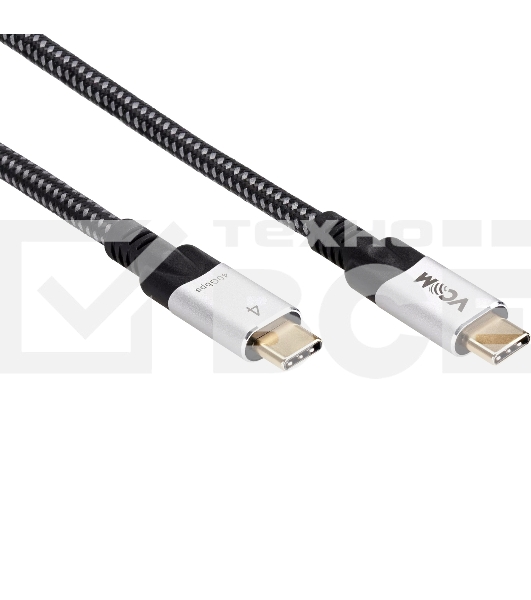 Кабель USB4 TCM--TCM, 5K@60Hz, 40GBps, PD 240W, 5A, VCOM, 1.2м