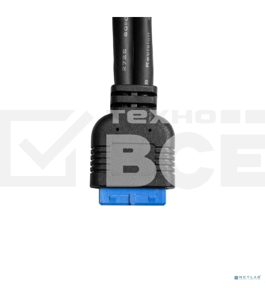 Планка портов в корпус Type-C ExeGate BrctUSB3-1C (USB 3.2 Gen1 20pin (IDC 20pin F) --> USB 3.2 Gen1 Type-Cf, кабель 30 см)