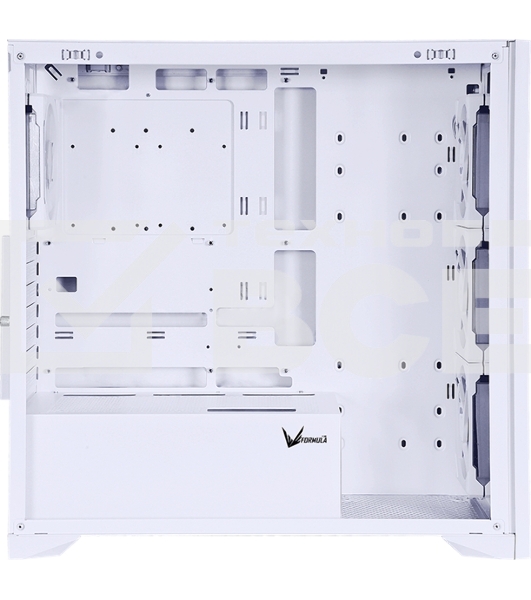 Корпус Formula V Line TimberLine T0 White, ATX, wood+plastic front, TYPE-C*1, USB3.0*2, FRONT 3x120мм FRGB, REAR 1x120мм FRGB