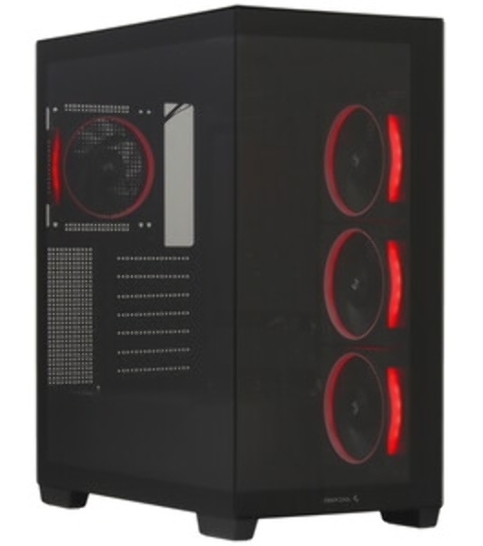 Компьютерный корпус Deepcool CG580 4F V2 без БП, боковое окно (панорама), 4x120мм ARGB PWM вентилятора, черный, ATX (R-CG580-BKADA4-G-2)
