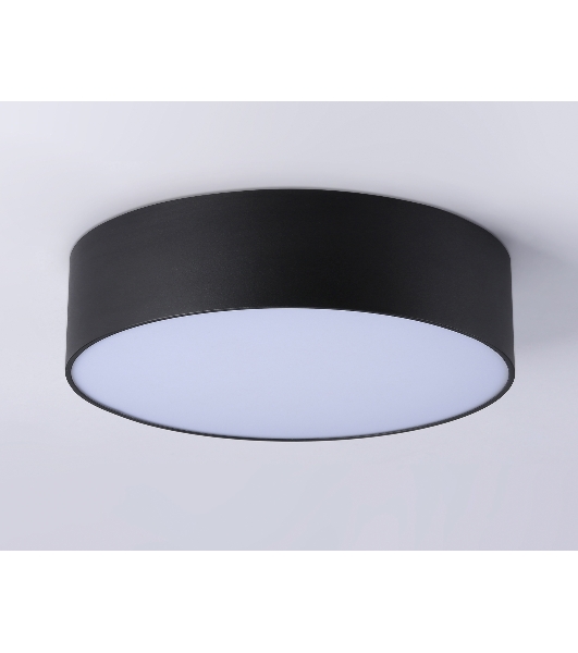 Потолочный светодиодный светильник Ambrella light FV5517 BK черный LED 18W 3000K D160*58 (Без ПДУ)
