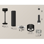 Светильник Ambrella Light XP8111005 SBK/CL черный песок/прозрачный GX53 (A2302, C6356, A2101, C8111, N8480), фото 1
