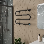 Полотенцесушитель электрический BAU M Black 41,5х61,5, черный матовый, фото3