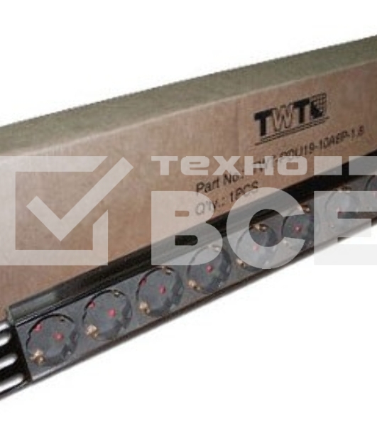 Блок распределения питания Lanmaster TWT-PDU19-10A8P гор.размещ. 8xSchuko базовые 10A без вилки