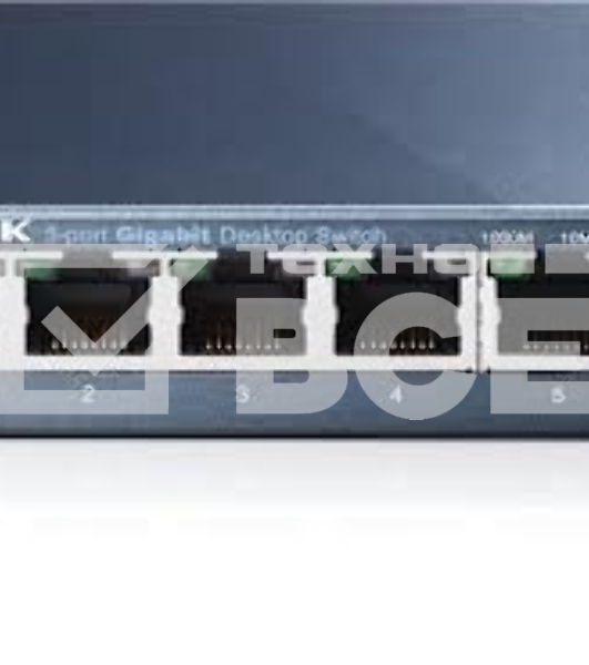 Коммутатор TP-Link SOHO TL-SG105 5-port Desktop Gigabit Switch, 5 10/100/1000M RJ45 ports, metal case