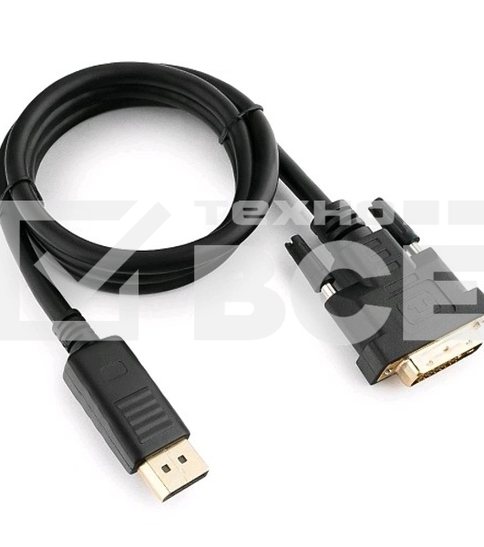 Кабель DisplayPort-DVI Gembird/Cablexpert 1м, 20M/19M, черный, экран, пакет(CC-DPM-DVIM-1M)