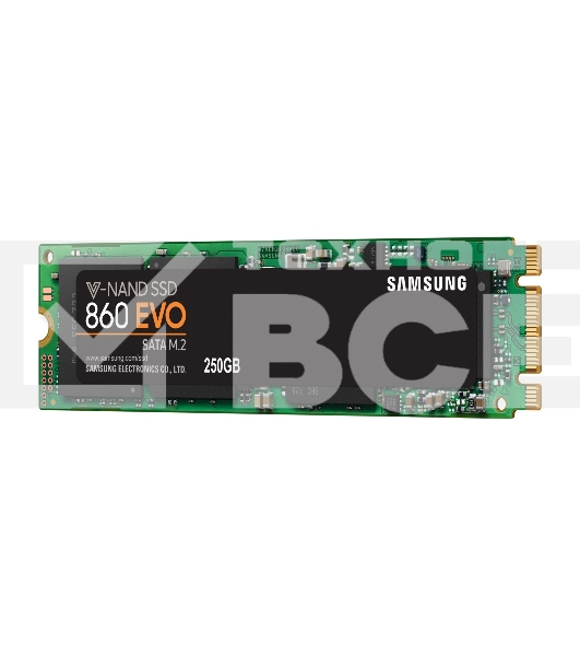 Накопитель SSD Samsung 860 EVO, 250Gb, SATA III, M.2 2280, R/W 550/520
