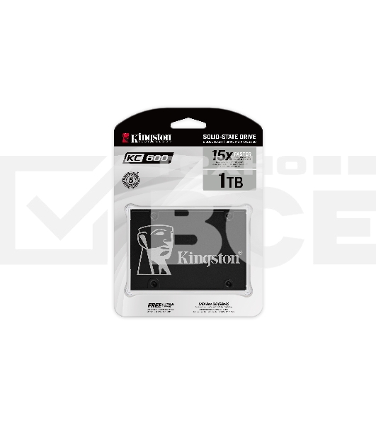 Накопитель SSD Kingston KC600, 1Tb, SATA III, 2.5