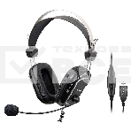 Наушники с микрофоном A4Tech HU-50 черный 2м накладные USB оголовье, фото5