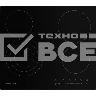 Электрическая варочная поверхность Kuppersberg ECS 603 / ширина 60 см, 4 зоны ускоренного нагрева HI-Light, 1 зона с тройным расширением, сенсорное управление + слайдер, 5 цифровых дисплев, 9 уровней мощности, автоотключение, защита от детей, индикаторы о